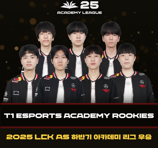 우승한 T1 아카데미 루키즈(사진=한국e스포츠협회)