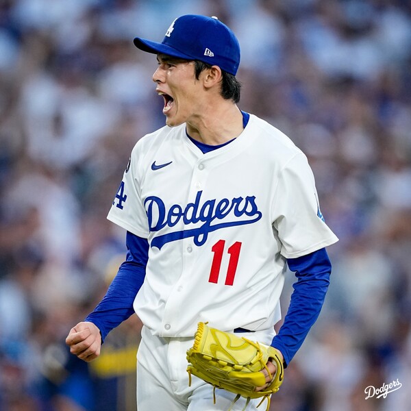 사사키 로키(사진=LA 다저스 공식 SNS)