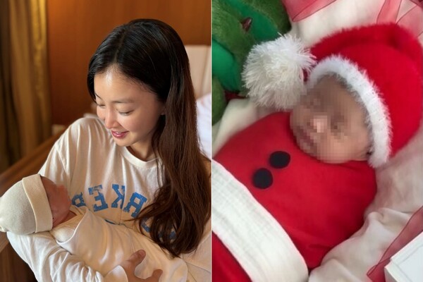 최근 둘째 딸을 출산하고 관련 사진을 게재한 이시영. 사진=이시영 SNS