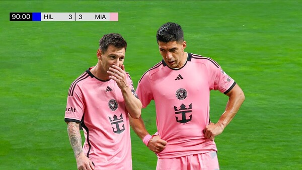 최강의 듀오, 메시와 수아레즈(사진=MLS 방송화면)