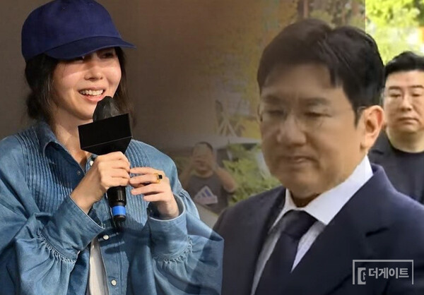 민희진 전 어도어 대표(사진 왼쪽부터)와 방시혁 하이브 의장