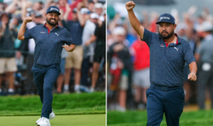 세계 100위 밖→전반 40타 탈락 위기→폭우 악조건 뚫고 기적의 우승! J... - 뉴스 썸네일 이미지